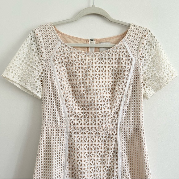 Anthropologie HD in Paris Georgia Eyelet Lace Dress in White size 4 - Picture 3 of 13